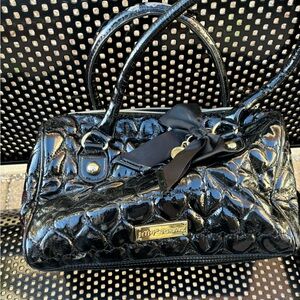 Betsey Johnson medium quilted patent leather vintage purse
